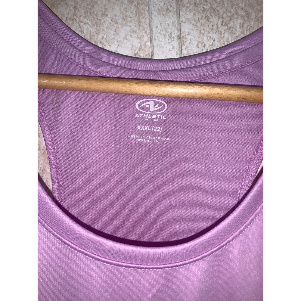 New With Tags Athletic Works Womens XXXL 22 Purple Racerback Tank Top - Picture 4 of 13